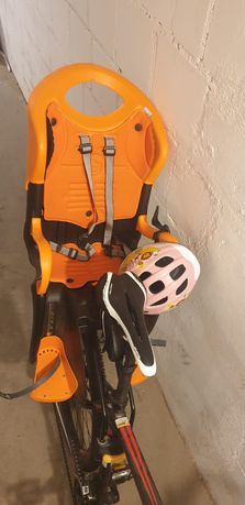 Fotelik rowerowy Bellelli Tiger Relax pomarańczowy odchylany do ramy