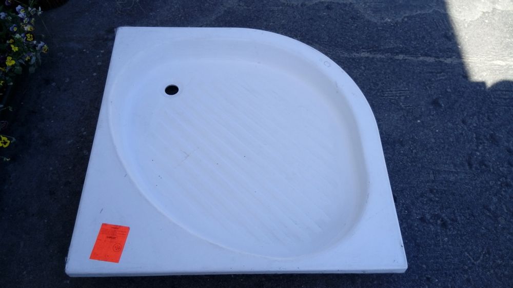 Brodzik prysznicowy SANPLAST narożny 90x90 nowy z osłoną