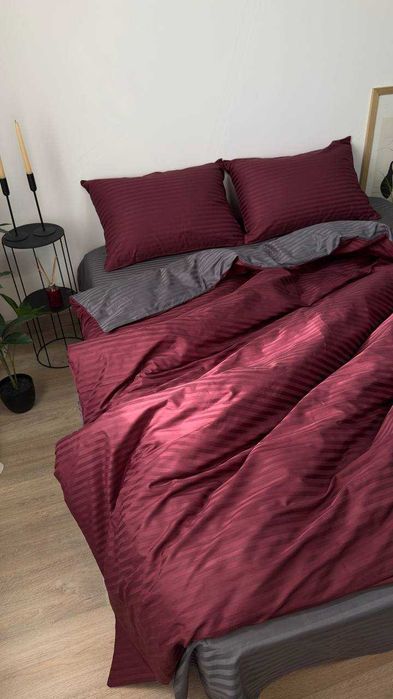 Premium Страйп Сатин Жакард Всі Розміри Оригінальна Туреччина Фабрика