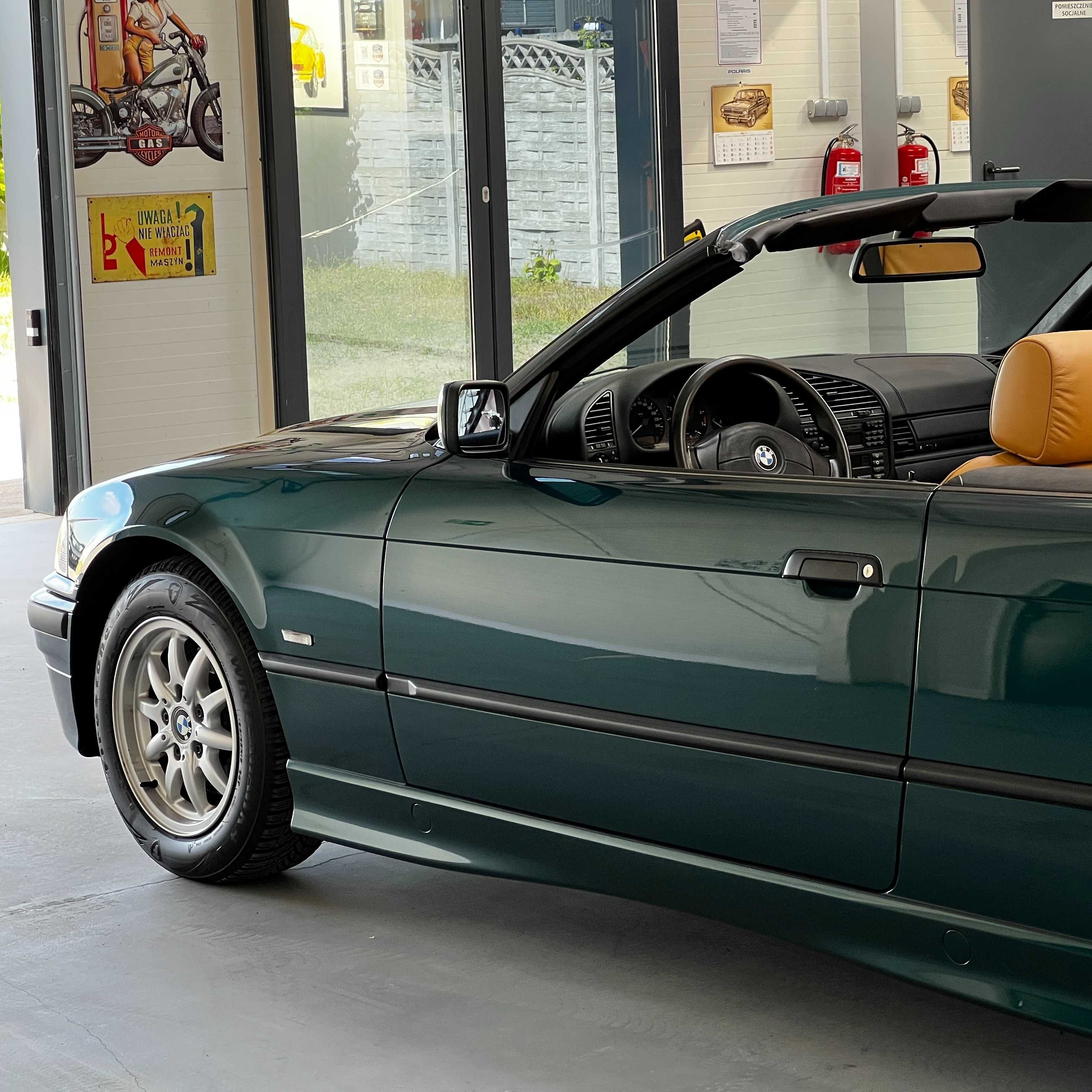 BMW E36 cabrio 2.8 litra, boston green, piękny config i stan