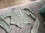 Crop top z długim rękawem