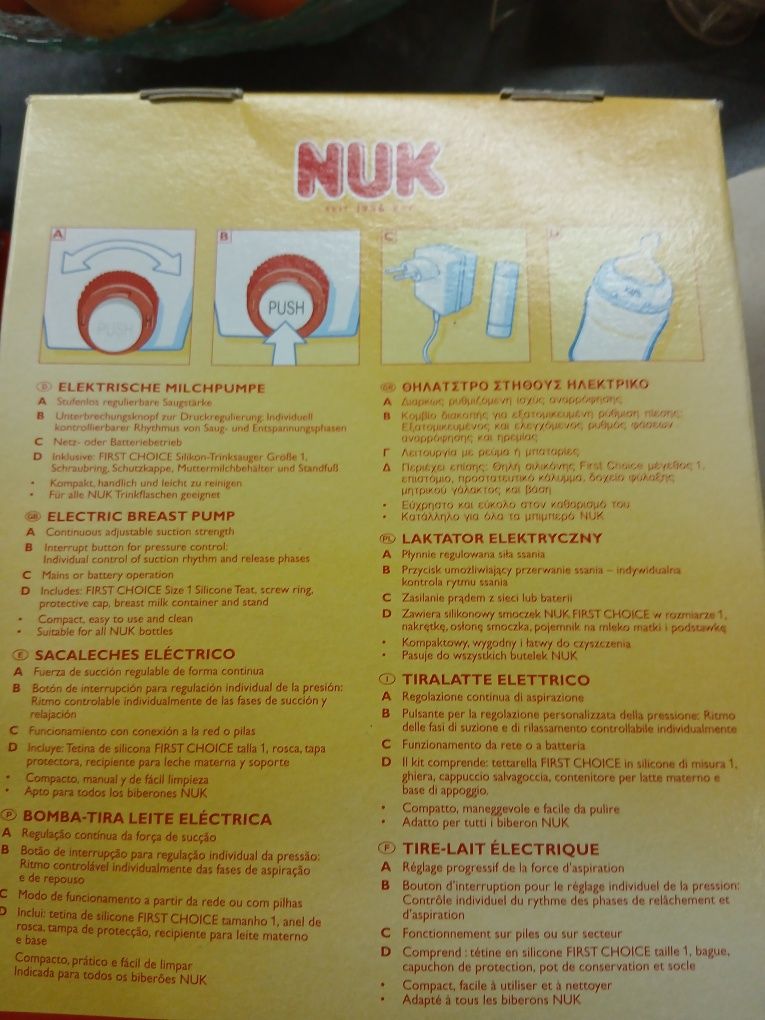 Bomba tira-leite elétrica NUK