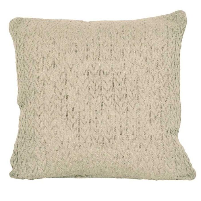 Poszewka w jodełkę Greta loft 45x45 warkocz na zamek do salonu beż