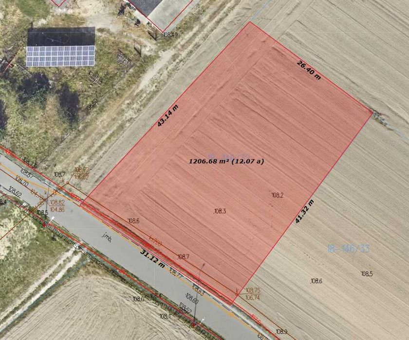 Działka z warunkami zabudowy 12arów Ul. Na Belfort Szabda blisko MEDIA