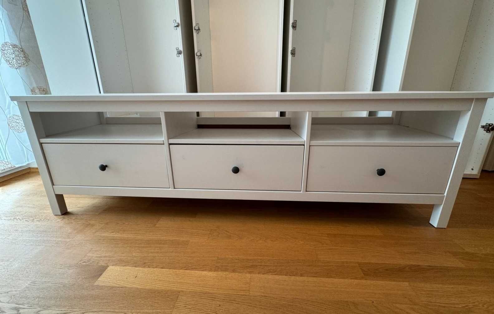 IKEA HEMNES szafka pod TV białe drewno 148x47x57 cm (nowa w Ikea 1199)