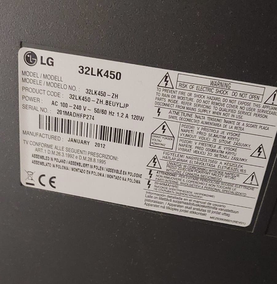 TV LG LCD 32” (81cm)