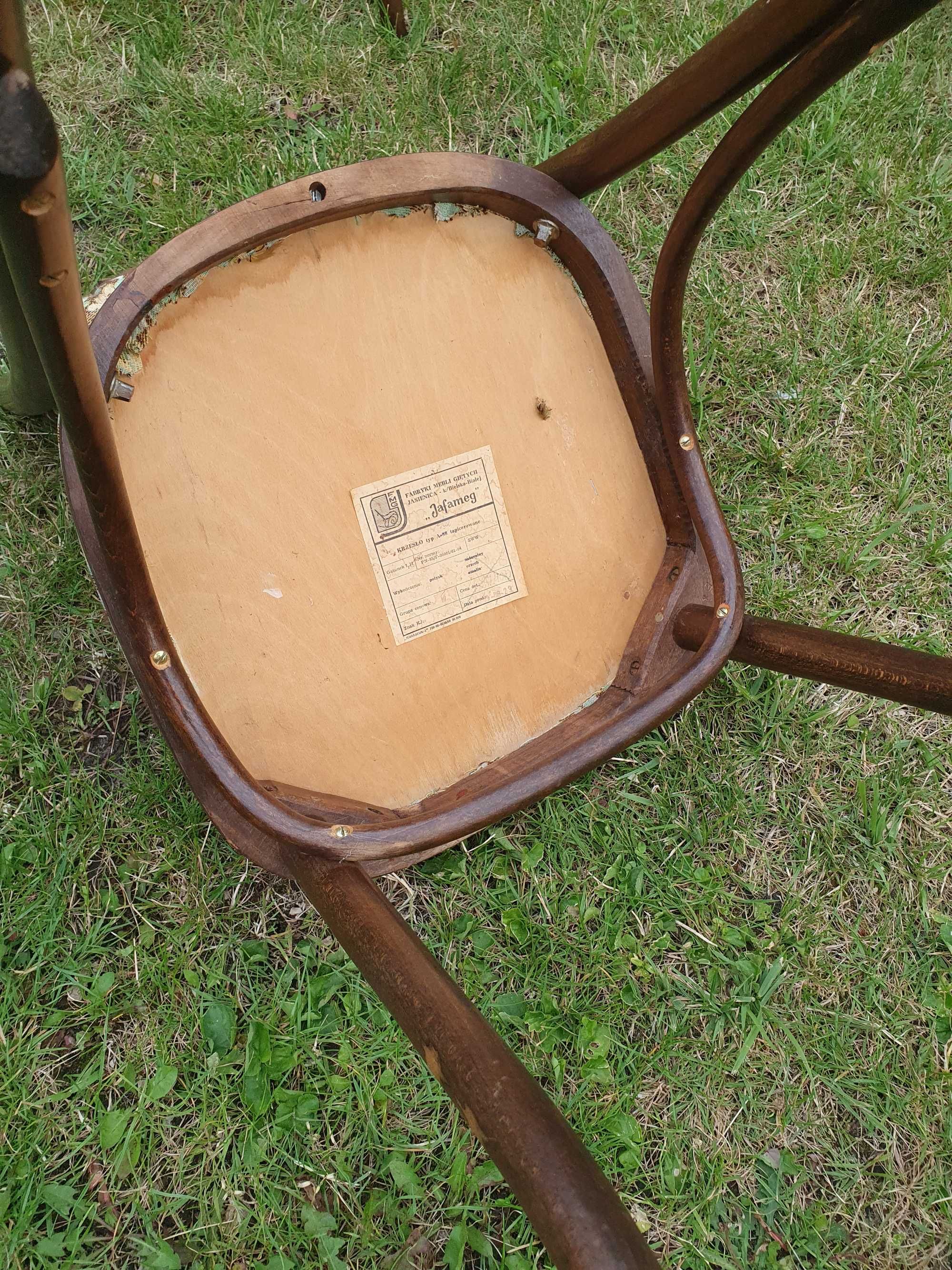 Jafameg oryginalne krzesło vintage A-88 orzech połysk 1989 rok