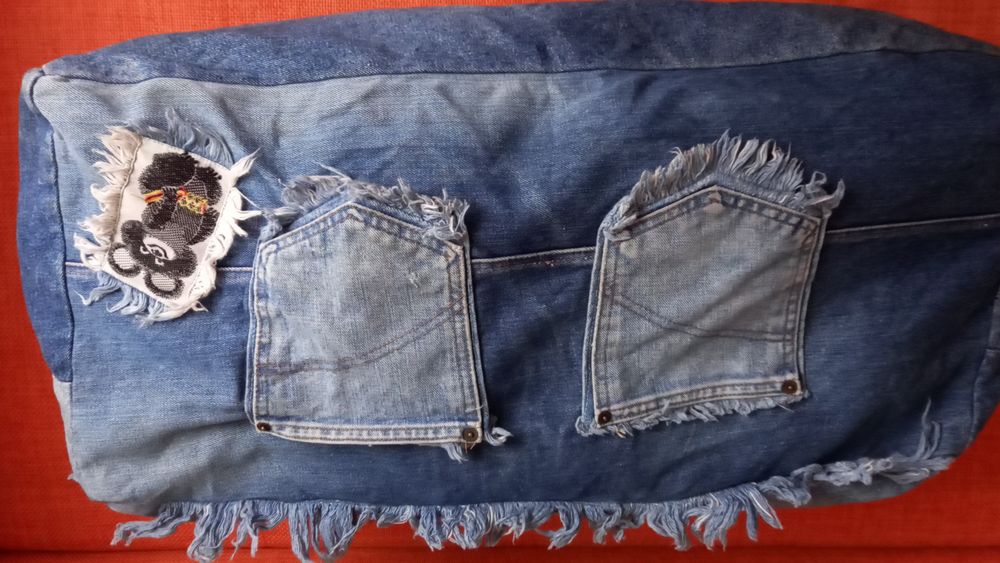 Сумка дорожная джинсовая