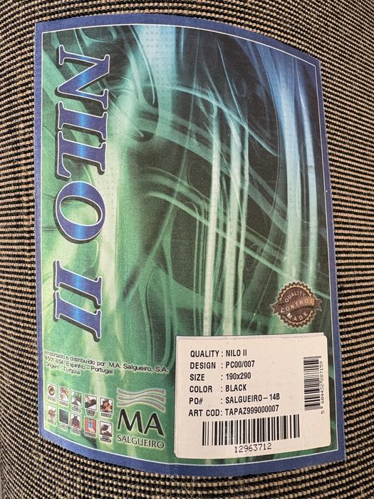 Tapete preto 190x290