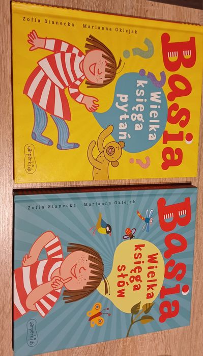 Basia wielka księga pytań i wielka księga słów  jak nowe