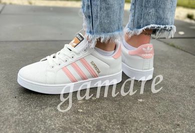 Adidas Superstar. Rozmiar 37. Białe, Różowe. JAKOŚĆ PREMIUM.