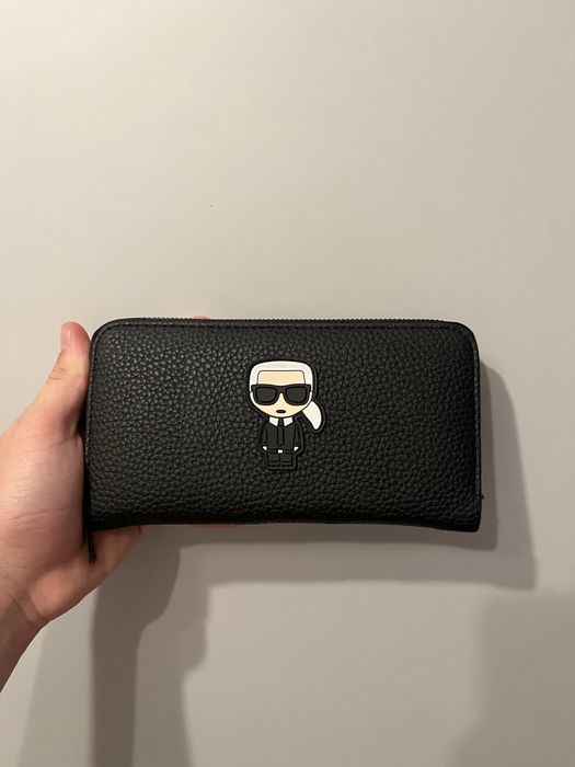 Portfel z motywem glowy karl lagerfeld