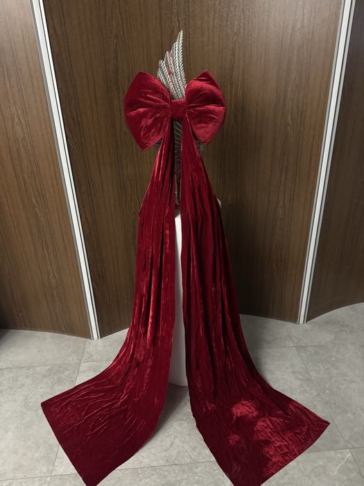 Новорічний оксамитовий святковий бант на ялинку на ёлку різдво декор