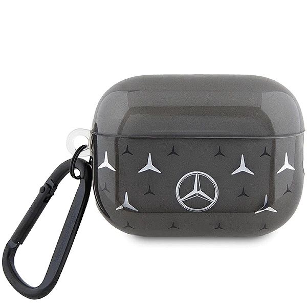 Etui Mercedes Large Star Pattern na AirPods Pro 2 (2022/2023) - czarne