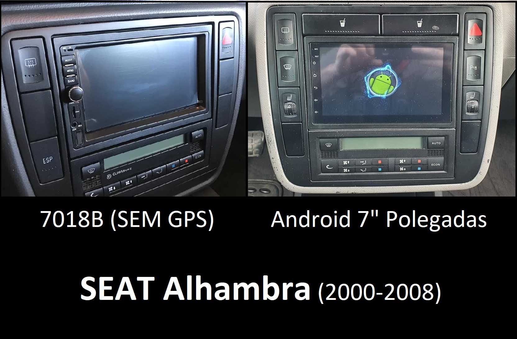 Rádio 2DIN • SEAT • Ibiza 6L • Arosa • Alhambra • Córdoba • Android