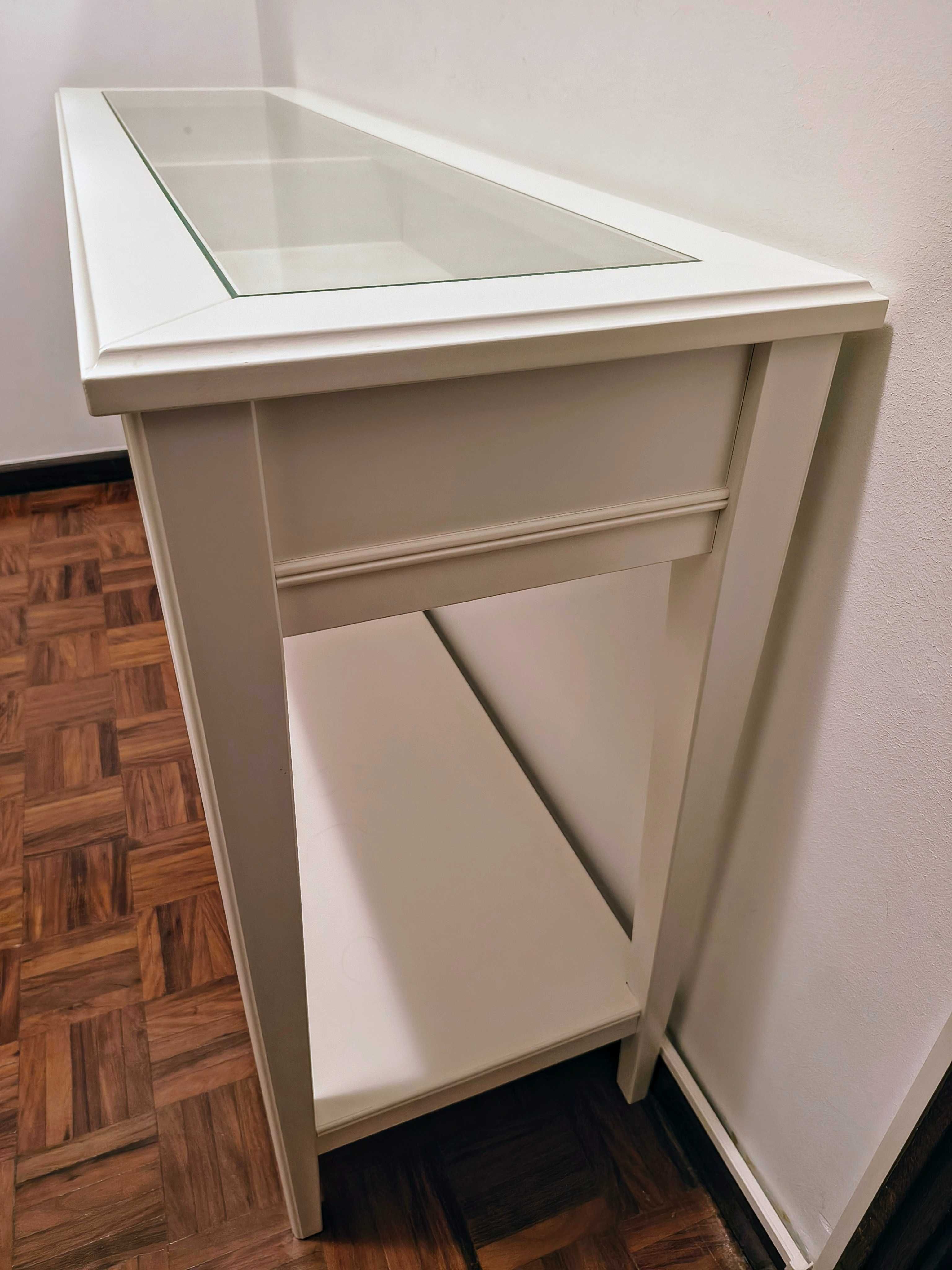 Consola Aparador Branco com vidro