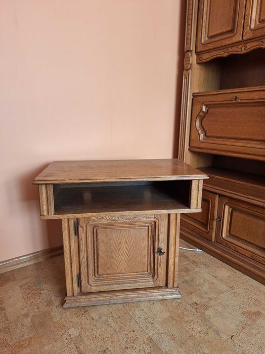 Meblościanka 300cm z BFM drewno dębowe podświetlana