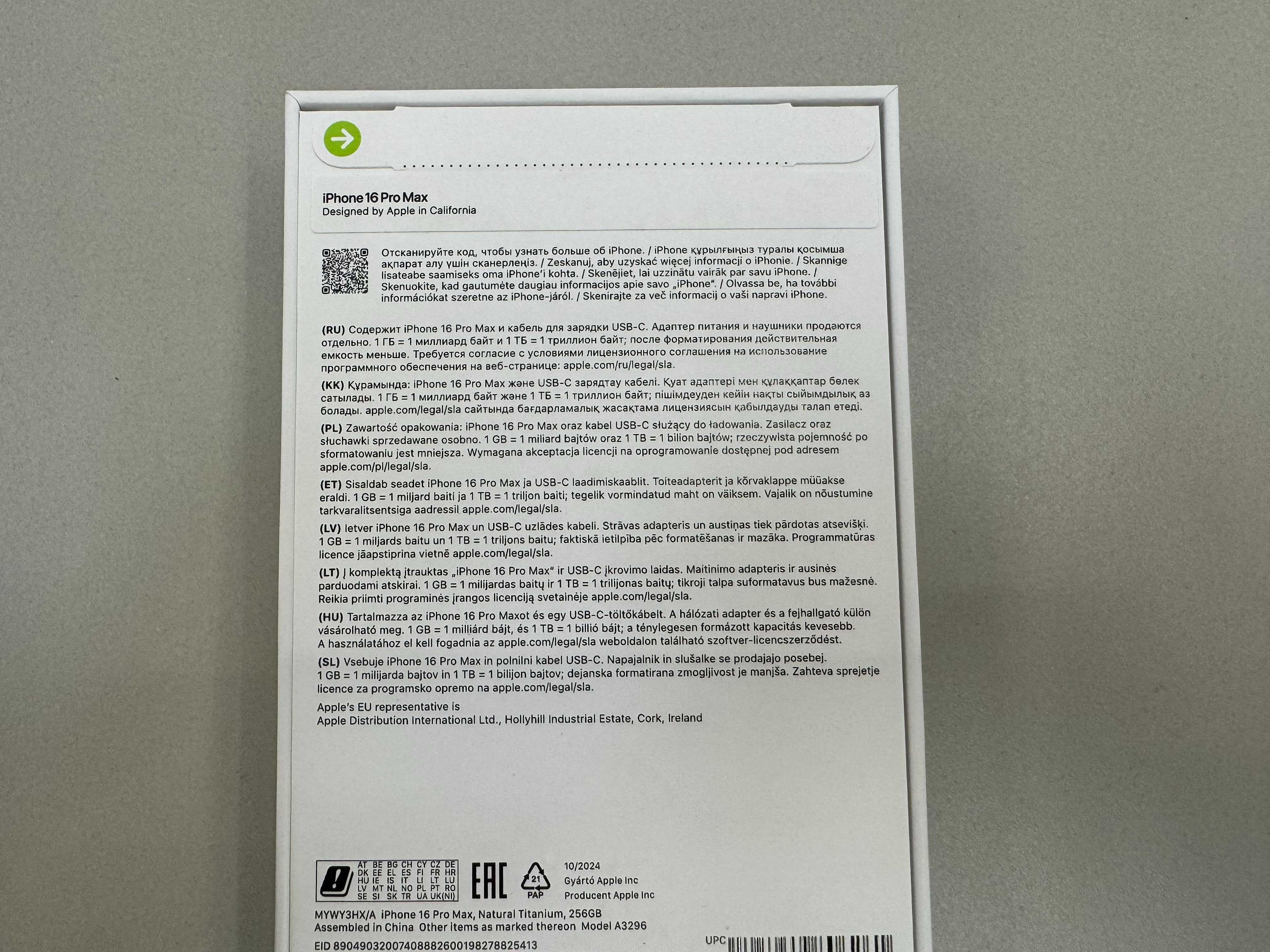 NOWY Apple iPhone 16 Pro Max 256GB Tytan Naturalny Teletorium Auchan