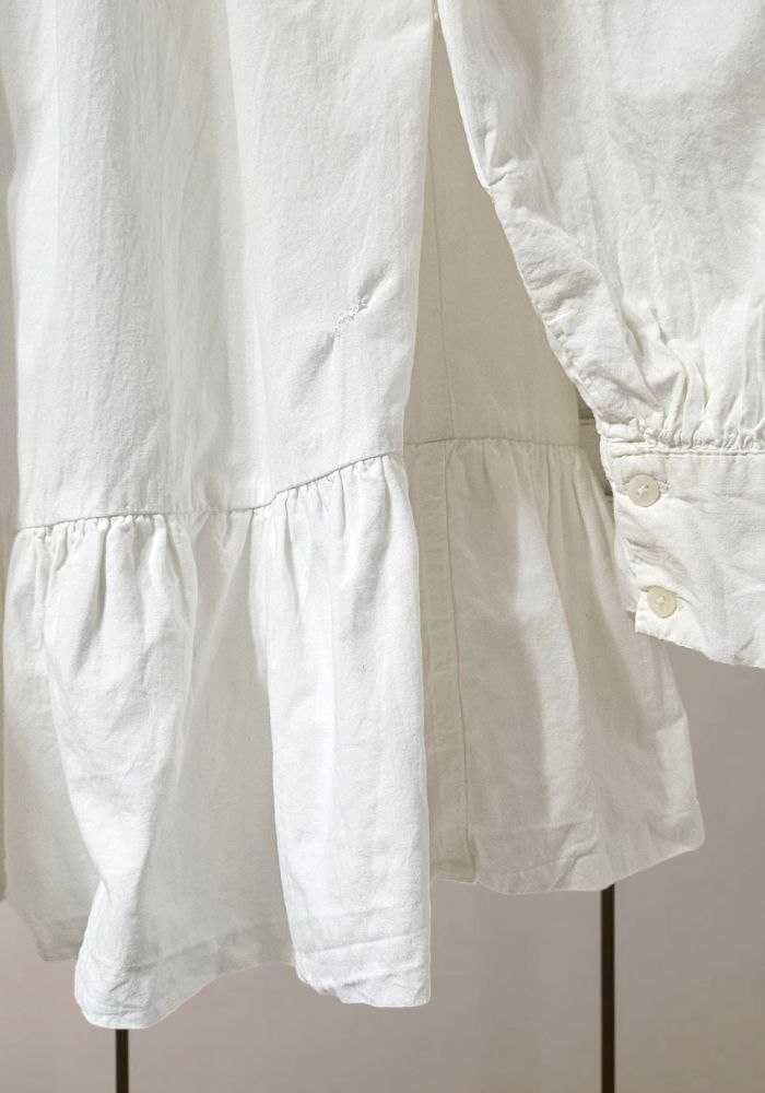 Белая хлопковая блуза с рукавом Zara, р. М