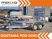 Wiola DOSTAWA 292x142x20 B2730 PRZYCZEPA DO PRZEWOZU MASZYN / BUDOWLANKA WYTRZYMAŁA hamowana  DMC 2700kg MOCNA i wytrzymała budowlanka! Przyczepa z trapem!