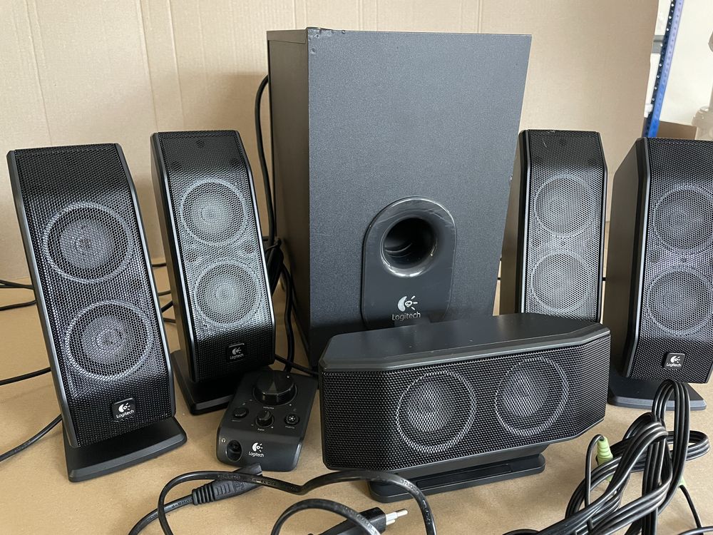 Zestaw głośników 5.1 Logitech X-540 – 140W – Sprawny, z okablowaniem