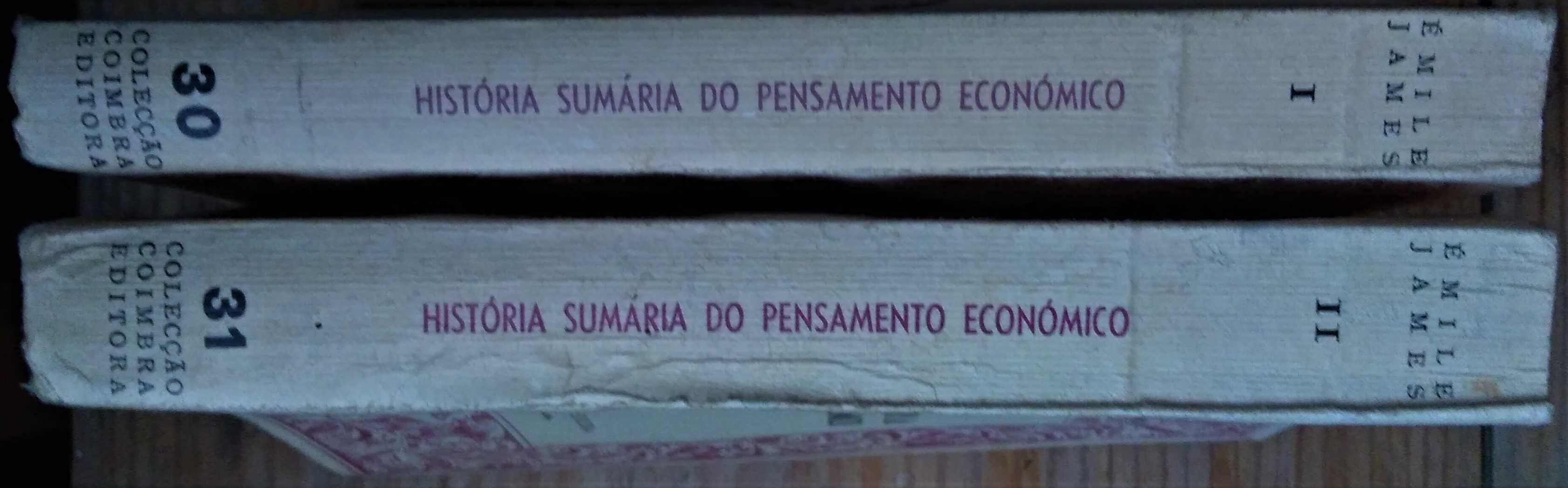 História Sumária do Pensamento Económico (2 vol.), de Émile James