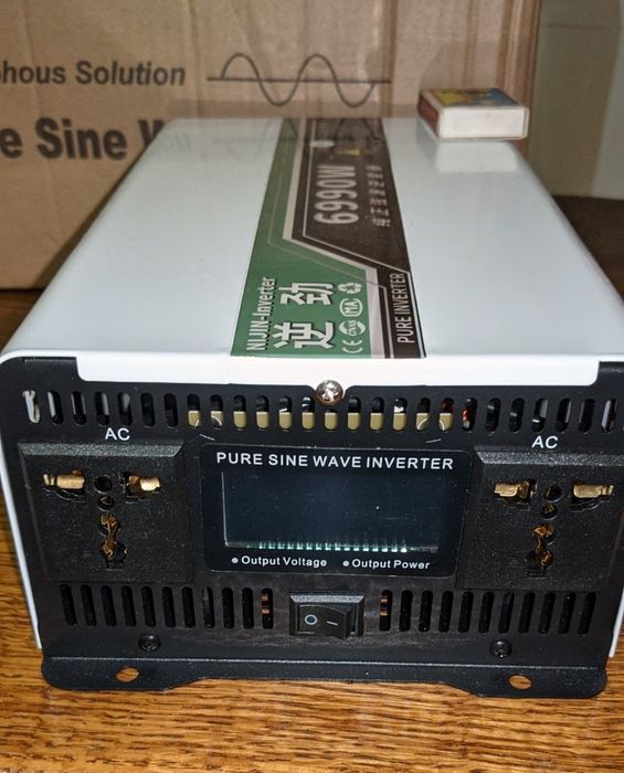 Інвертор  чистий синус  перетворювач 12V-220V