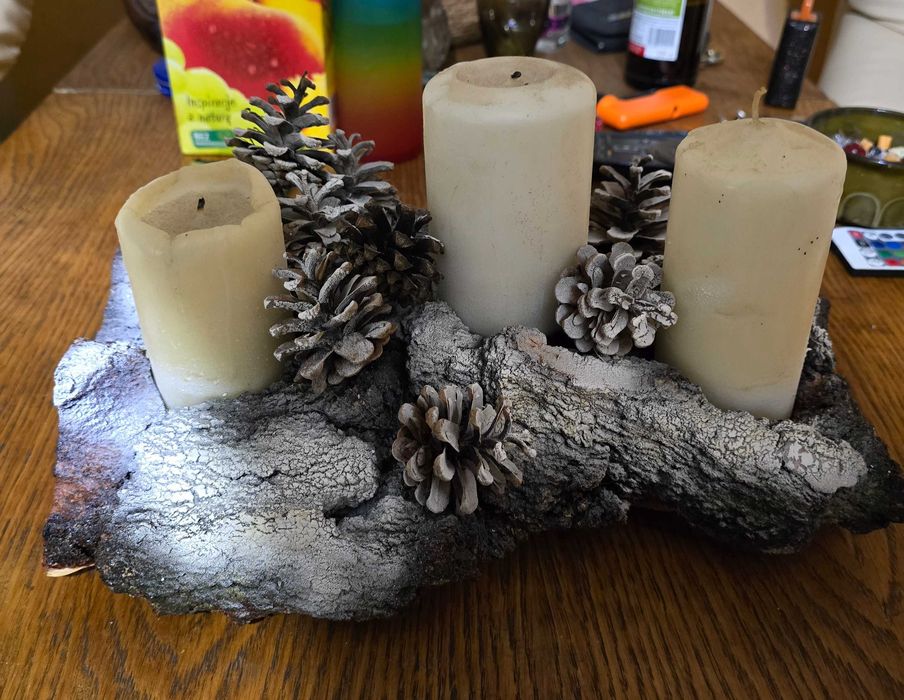 Stroik świąteczny świecznik