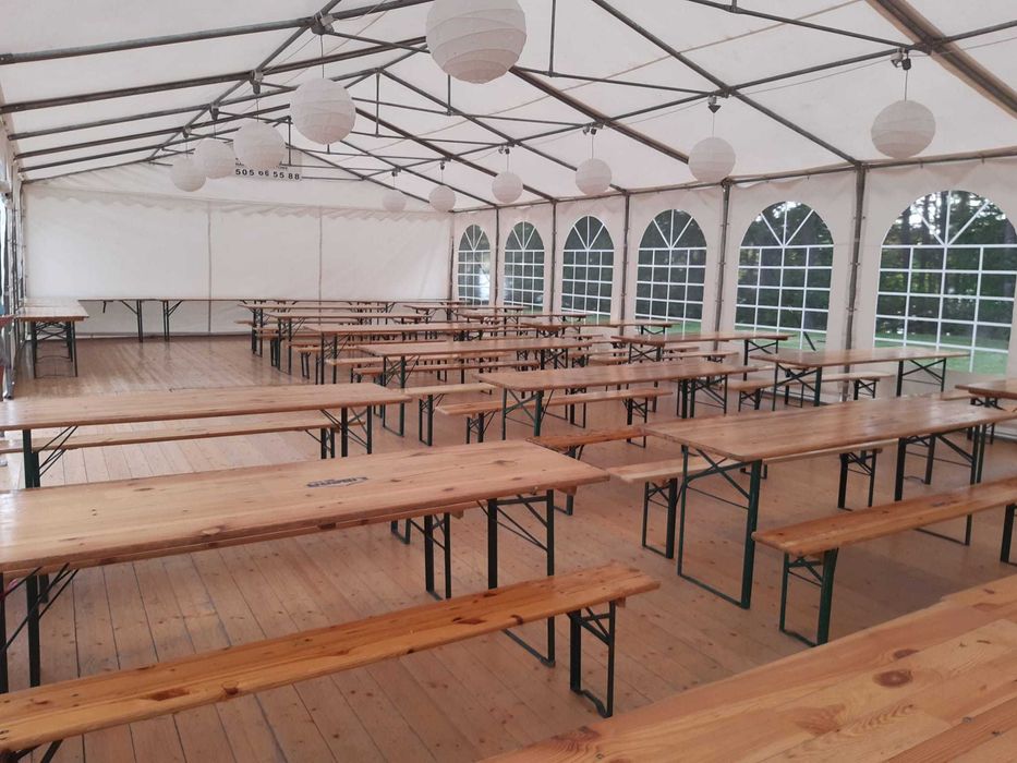 Wynajem Stoły ławki krzesła komplety biesiadne - wynajem ławostołów