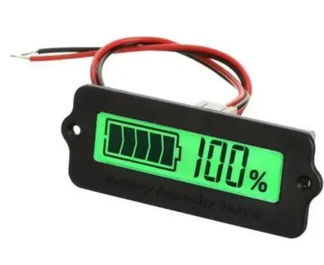 Індикатор рівня заряду акумулятора врізний РКІ, зелений
