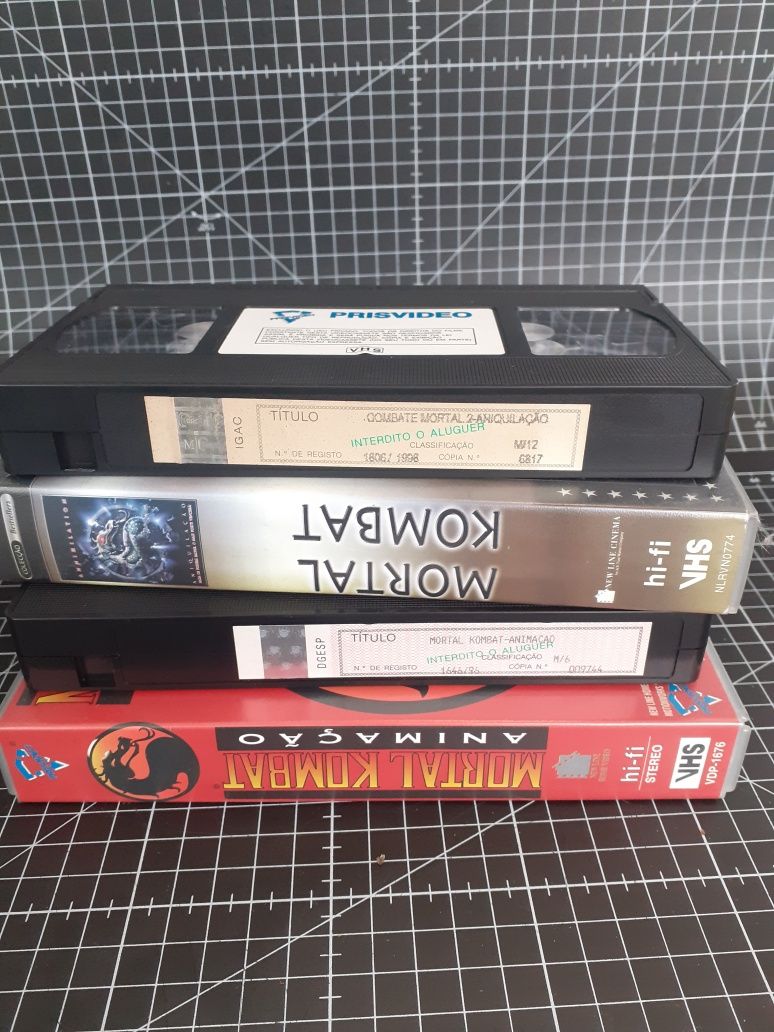 VHS Mortal Kombat 2, animation e vhs Home Alone 1 e 2