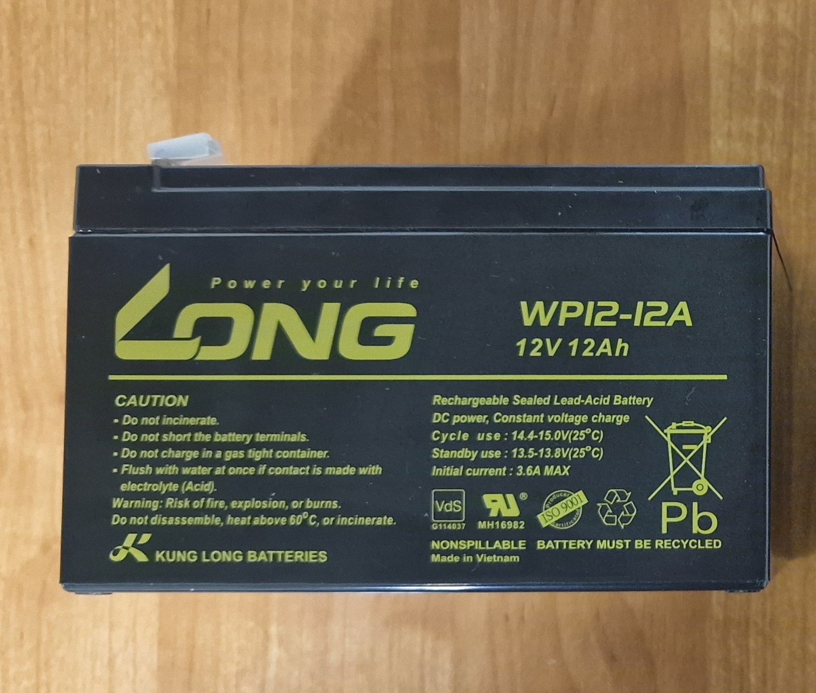 Akumulator ołowiowy Long WP-12 12V 12ah