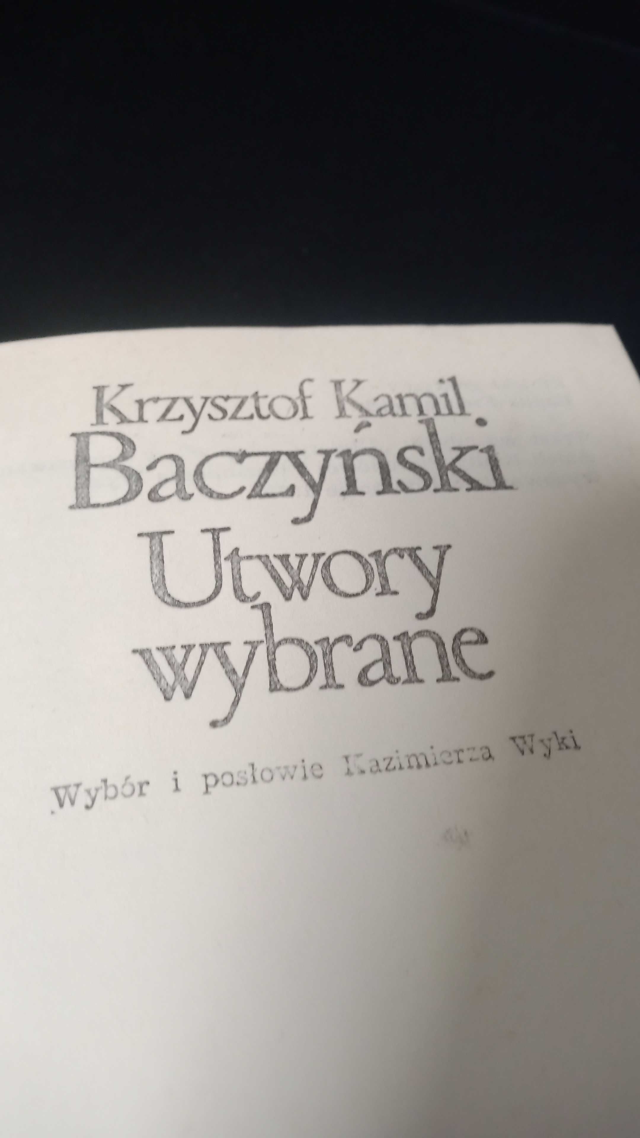 Krzysztof Kamil Baczyński Utwory wybrane 1976r.