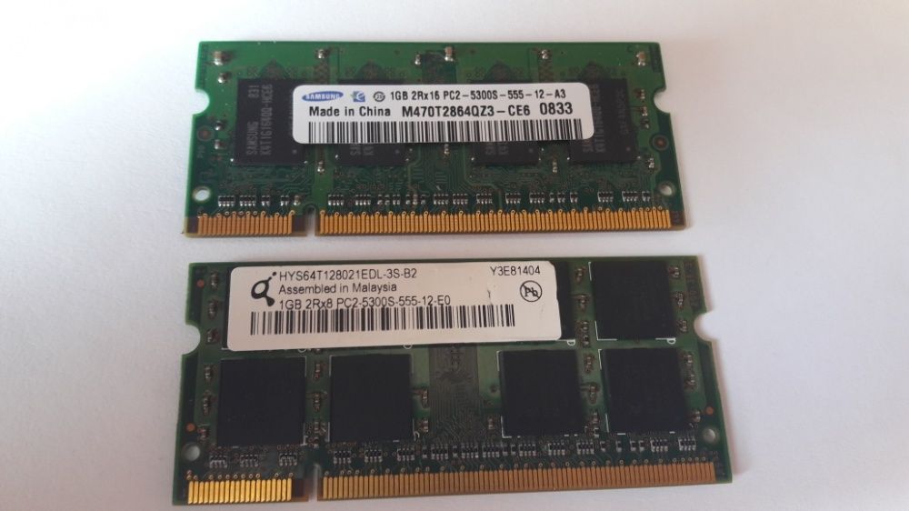 Оперативная память для ноутбука DDR2/3 - 1 gb
