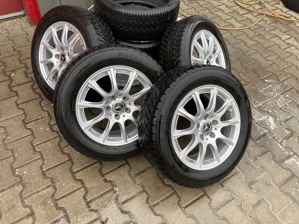 Kola zimowe mercedes w205 16 cali opony 205/60/16 bridgestone 2019 rok