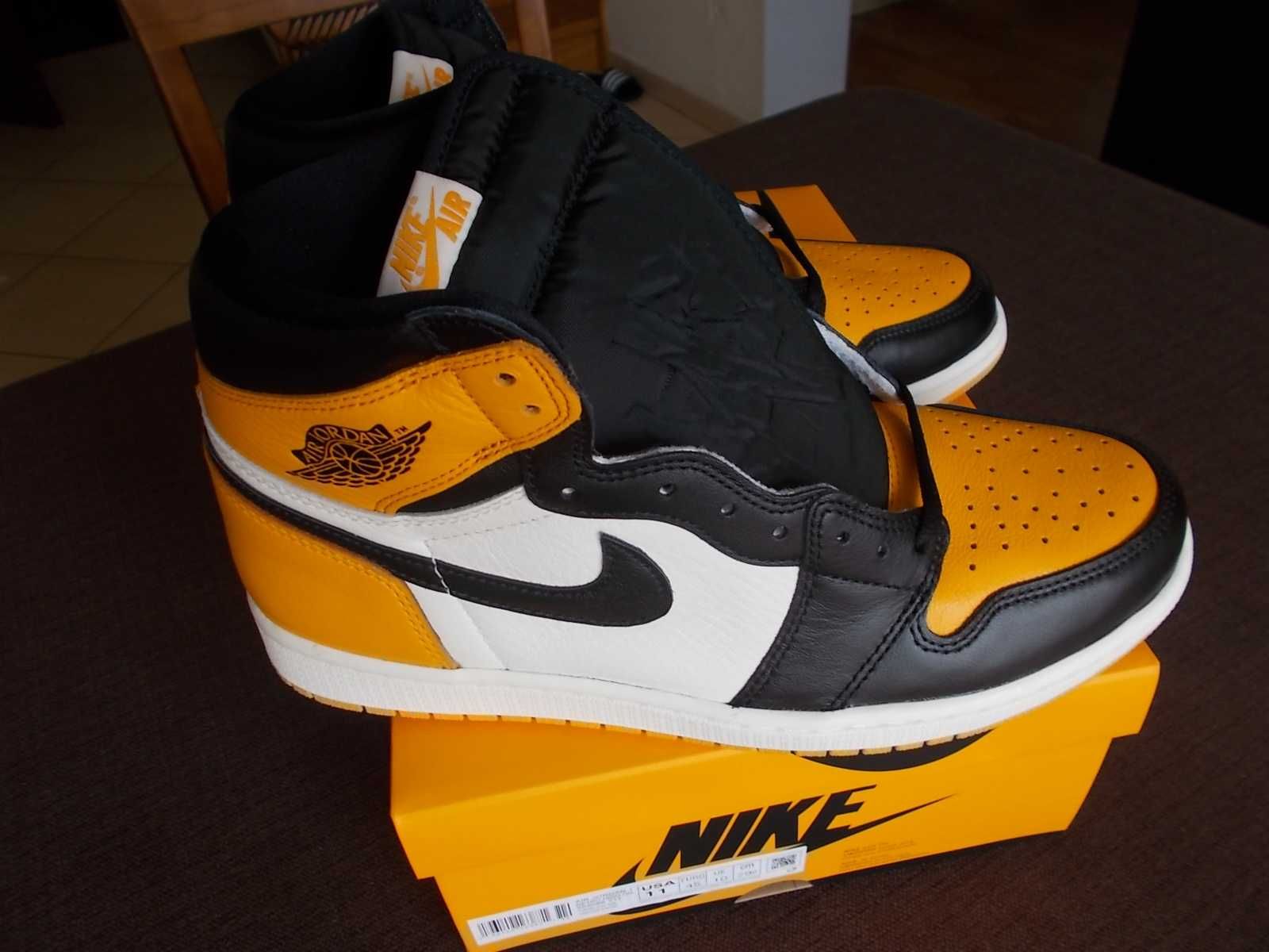 (r. 45- 29 cm) Nike Jordan 1 Retro High OG Yellow Toe TAXI 555088,-711