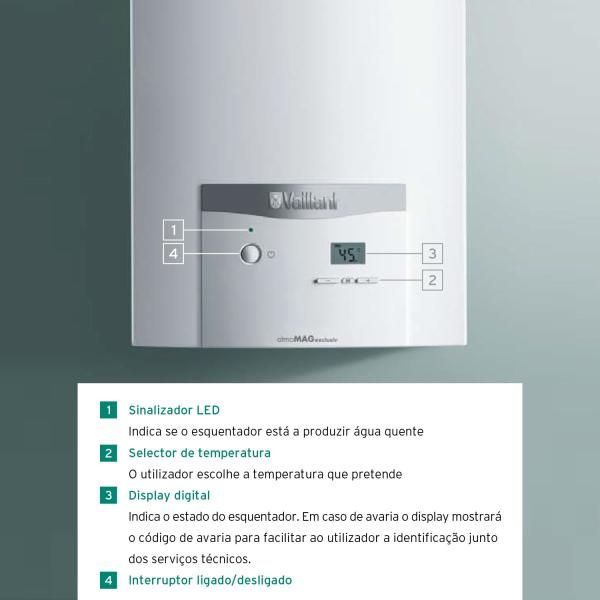 Esquentador Termostático inteligente Vaillant 14litros Butano/Propano