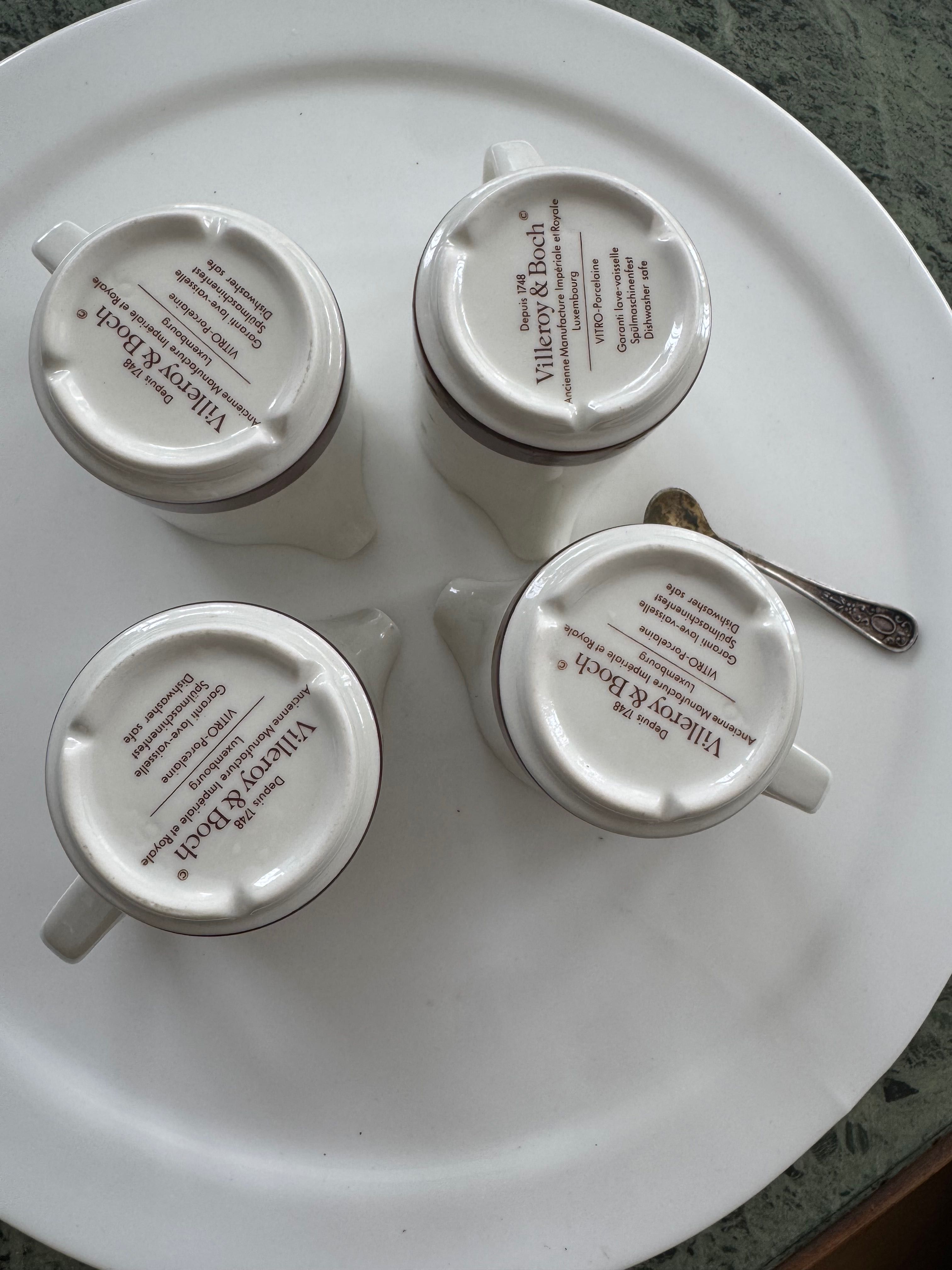 4 filizaneczki do mleka Villeroy&Boch Depuis 1748