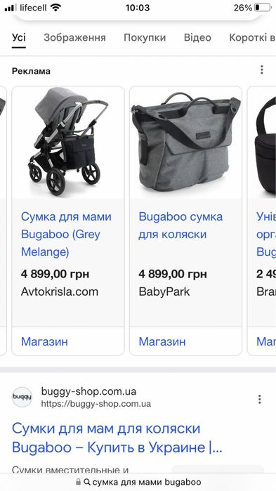 Сумка bugaboo для мами