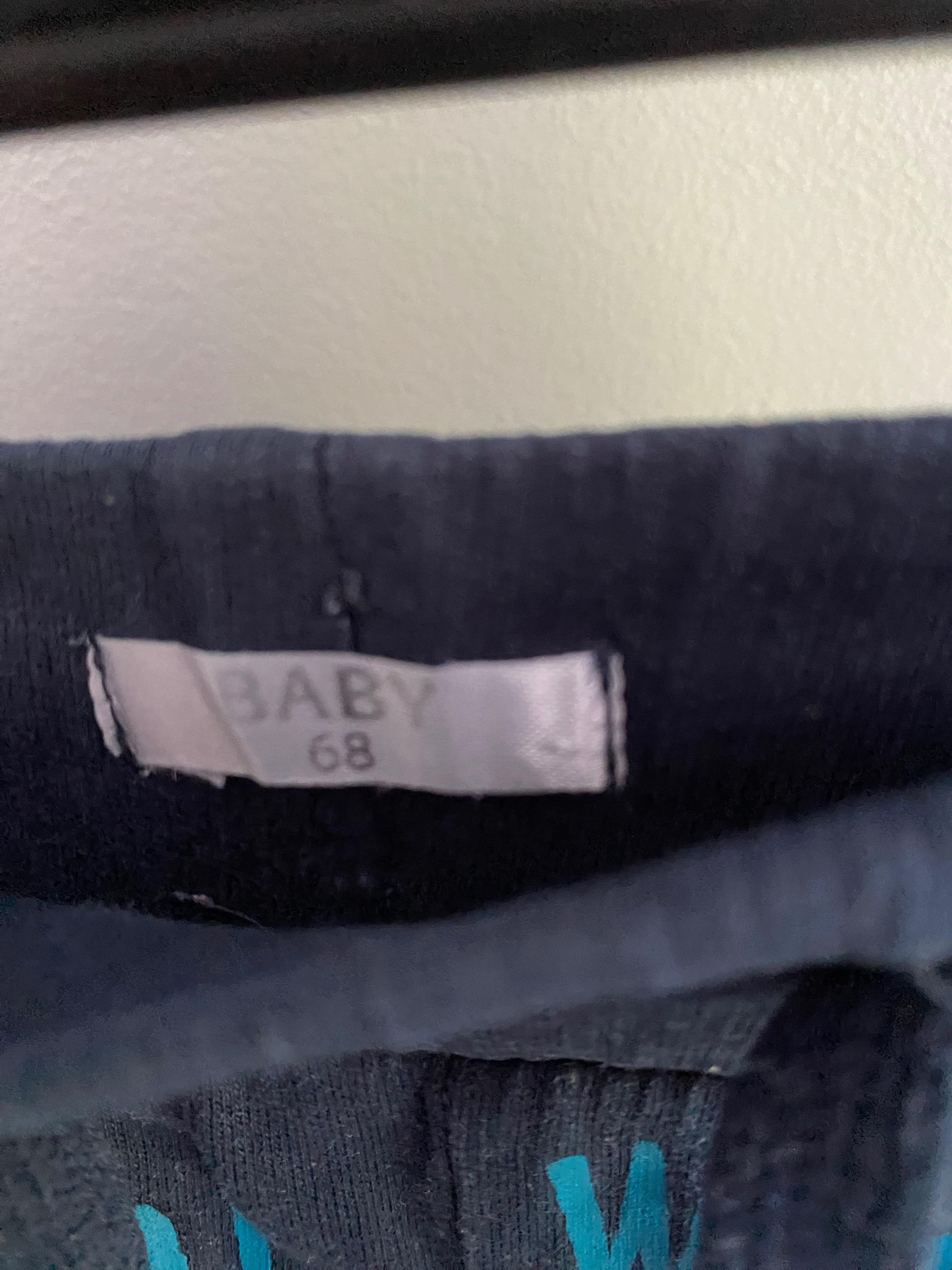 Body w kratę 68 spodnie dresowe koszulobody zestaw komplet dres