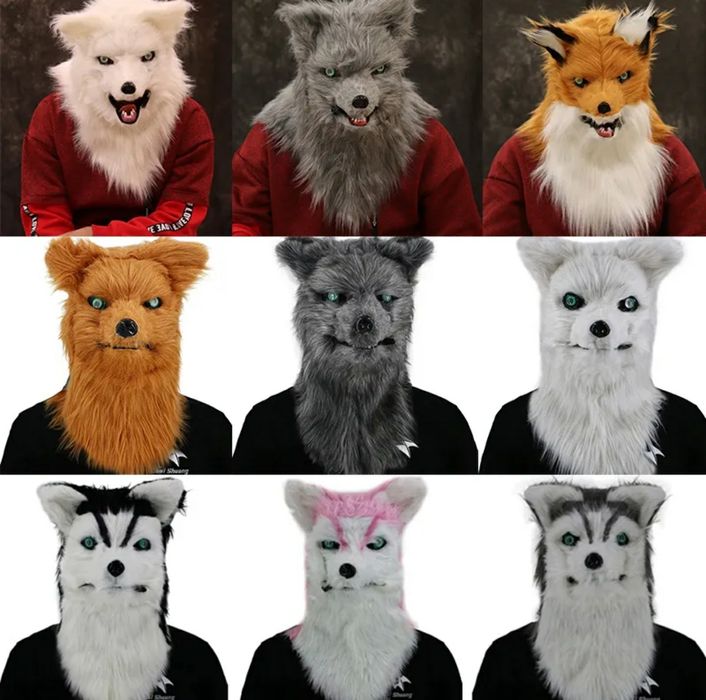 Máscara Animal Raposa Cão Lobo Furry