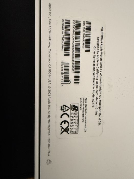 Apple watch 7 cellular gps 95% baterii gratisy