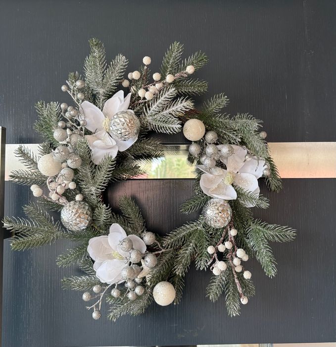 Wianek świąteczny Home&you srebrny