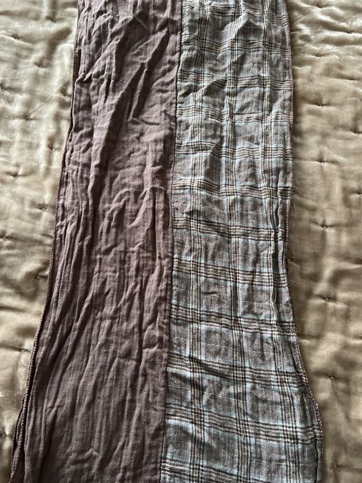 Bawelniany szal w kratkę