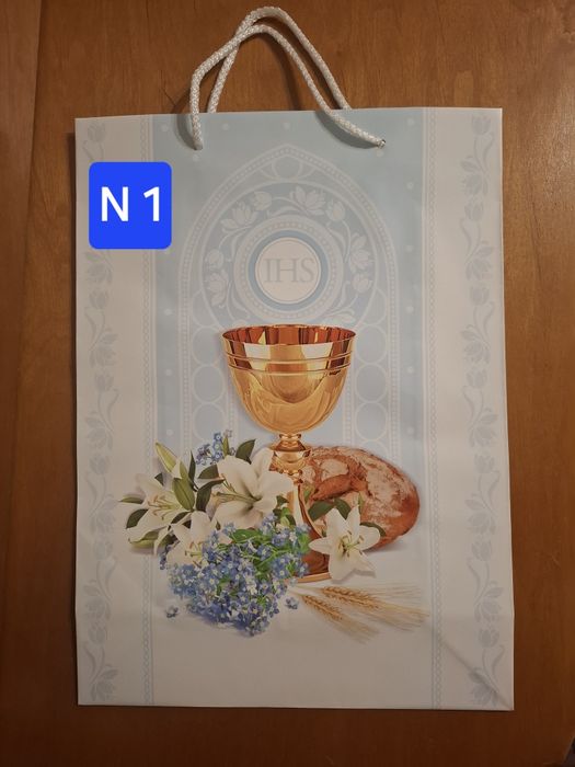Torba papierowa duża na prezent I Komunia Święta