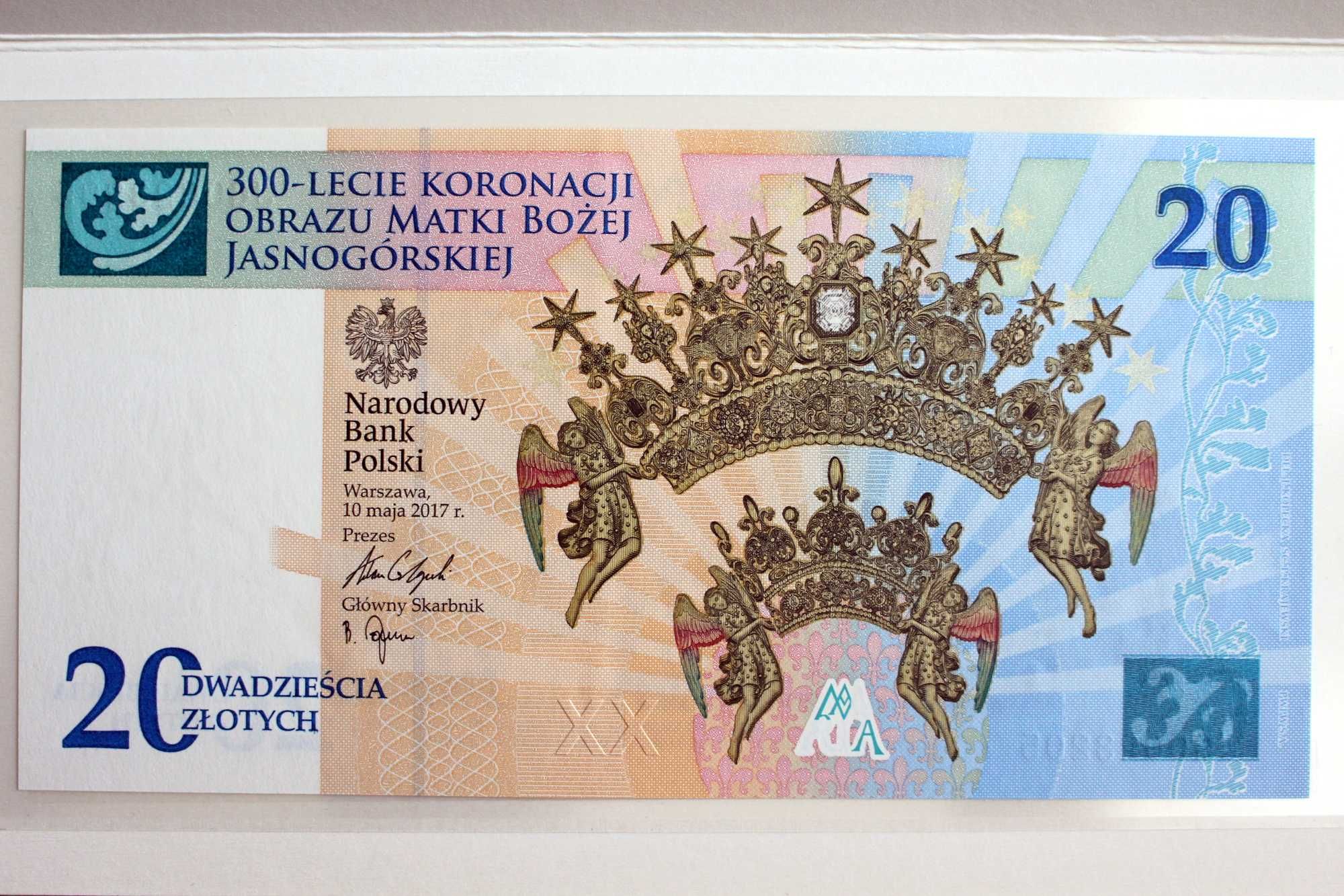 20 zł 300-lecie Koronacji Obrazu Matki Bożej Jasnogórskiej + Folder