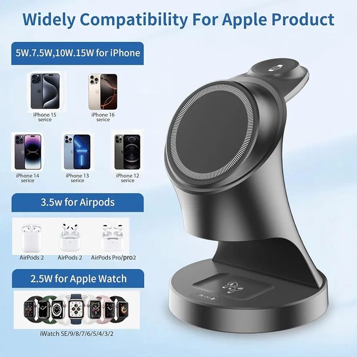 !!!АКЦІЯ!!! Універсальна бездротова зарядна станція 3-в-1