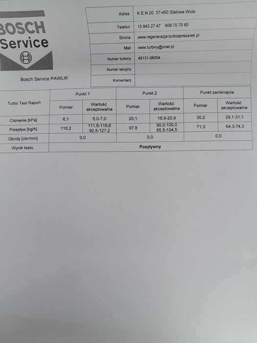 Turbosprężarka mitsubishi