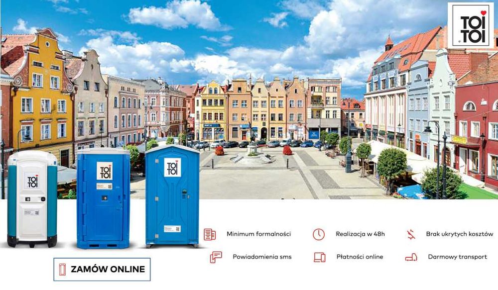 Toaleta przenośna TOI TOI wynajem toalety serwis toalet wc na budowę
