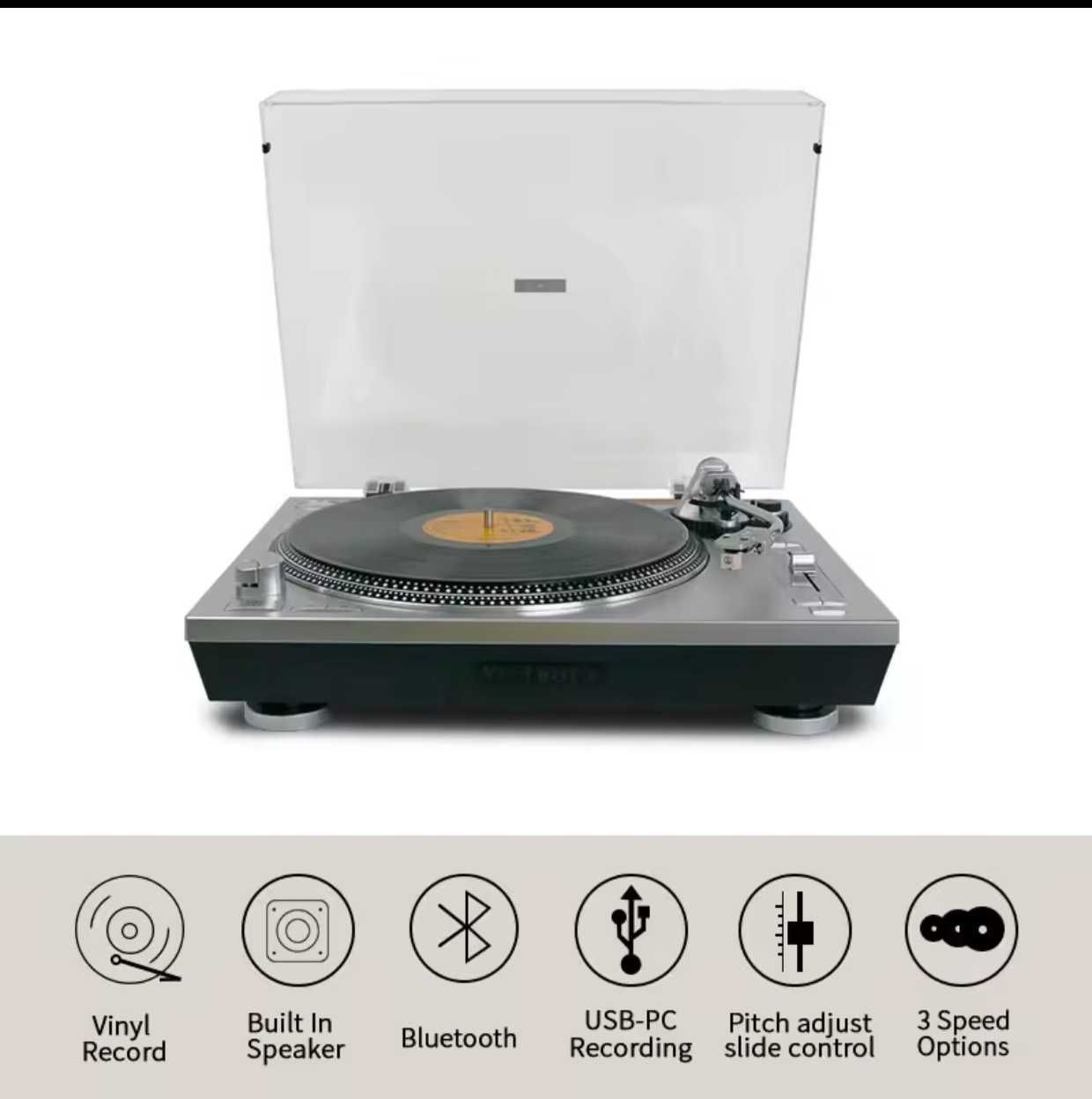 Проигрыватель винила HiFi VICTROLA высшего класса c  Bluetooth и USB.